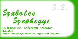 szabolcs szephegyi business card